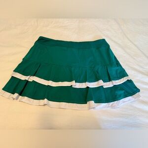 Lilly Pulitzer Green and White Layered Luxletic Skort